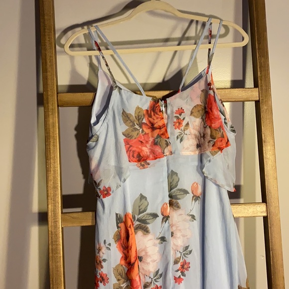 Cynthia Steffe blue and coral midi dress - Picture 4 of 4